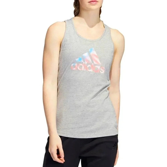 Women's Adidas Americana Graphic Tank, Size: XL, Large, Med Grey NWT - Picture 1 of 4
